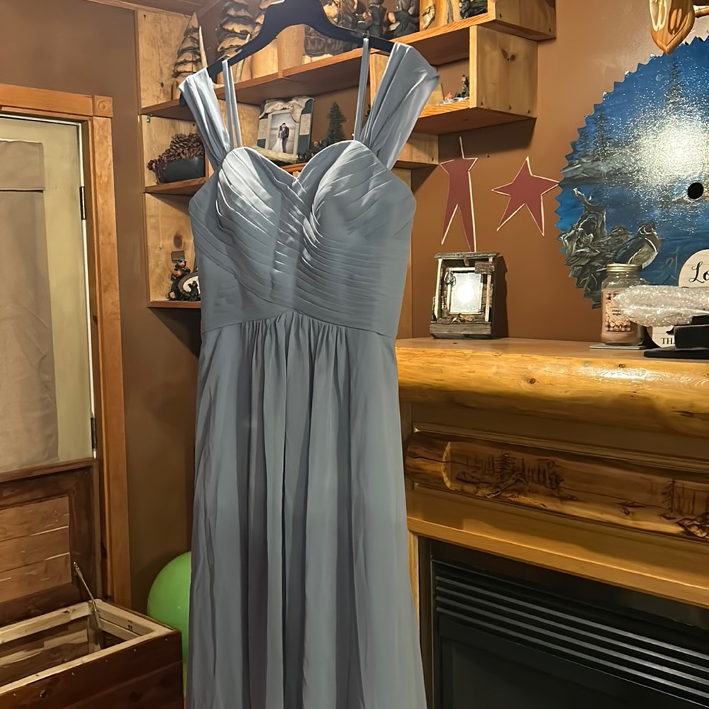 Dusty blue dress